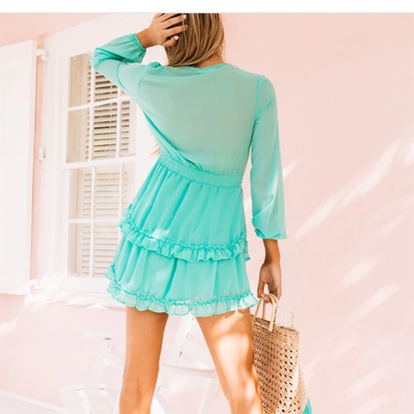 #12 🌼”Impressions” Sheer Longsleeve Dress - Picture 4 of 10